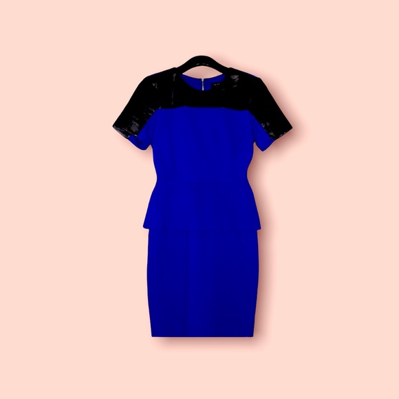 knee length dresses for ladies Ted Baker Blue 100% Silk Sheath Midi Dress main image 1